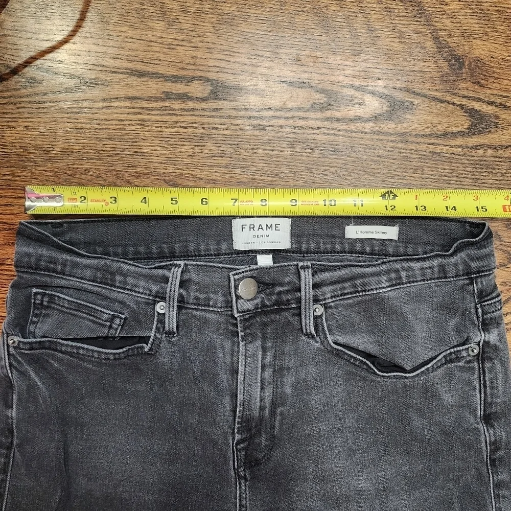 Frame L'Homme Skinny Gray Jeans Size 31